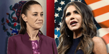 Kristi Noem acusa a Claudia Sheinbaum de alentar protestas en Los Ángeles, California