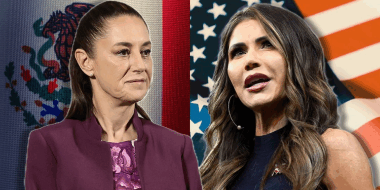 Kristi Noem acusa a Claudia Sheinbaum de alentar protestas en Los Ángeles, California