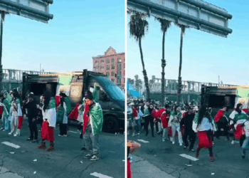 Mexicanos Bailan “Payaso de Rodeo” como acto de resistencia en protestas migratorias en EE. UU