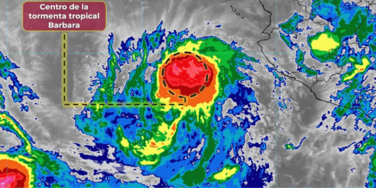 Tormenta “Barbara” propiciará intervalos de chubascos y fuertes rachas de viento en Nayarit, Jalisco y Colima