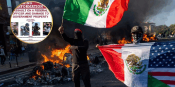 El FBI ofrece recompensa por motociclista con bandera mexicana y Trump presiona: “¡Envíen a la tropa!”