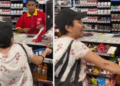 “Usted me va a atender”, mujer pierde la paciencia por caja cerrada del Oxxo y golpea a empleados