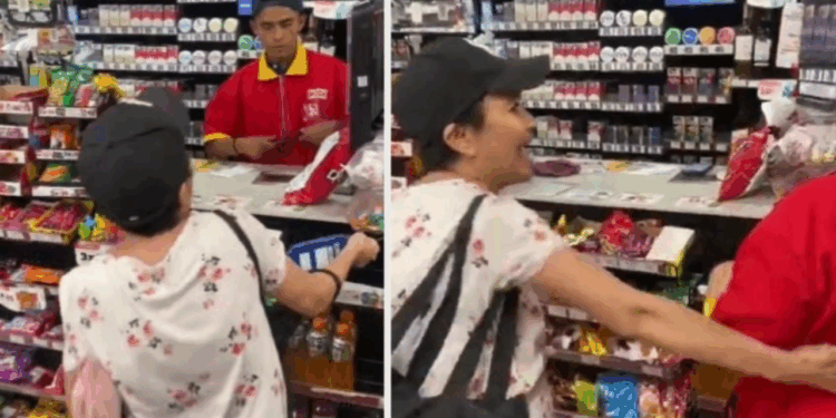 “Usted me va a atender”, mujer pierde la paciencia por caja cerrada del Oxxo y golpea a empleados