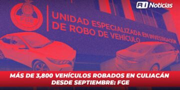 Más de 3,800 vehículos robados en Culiacán desde septiembre: FGE