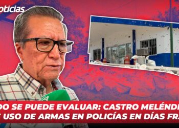 Todo se puede evaluar:Castro Meléndrez sobre uso de armas en policías en días francos