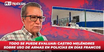 Todo se puede evaluar:Castro Meléndrez sobre uso de armas en policías en días francos