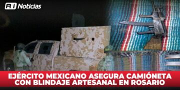 Ejército Mexicano asegura camioneta con blindaje artesanal en Rosario