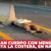 Abandonan cuerpo con mensaje en la autopista La Costera, en Navolato