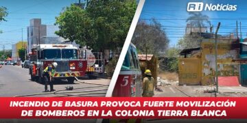 Incendio de basura provoca fuerte movilización de bomberos en la colonia Tierra Blanca