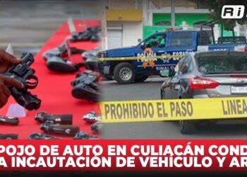 Despojo de auto en Culiacán conduce a la incautación de vehículo y arma