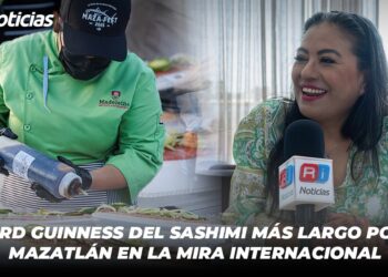 Récord Guinness del sashimi más largo pone a Mazatlán en la mira internacional