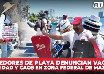 Vendedores de playa denuncian vacío de autoridad y caos en zona federal de Mazatlán
