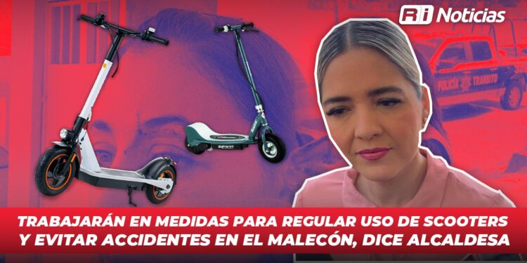 Trabajarán en medidas para regular uso de scooters y evitar accidentes en el Malecón, dice alcaldesa
