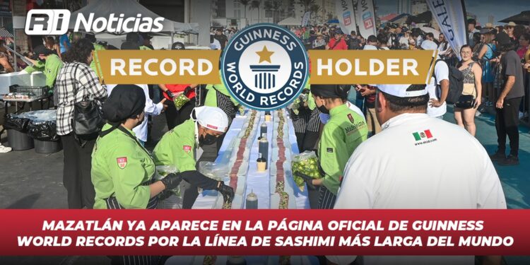 Mazatlán ya aparece en la página oficial de Guinness World Records por la línea de sashimi más larga del mundo