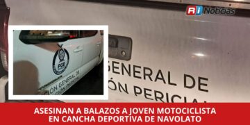 Asesinan a balazos a joven motociclista en cancha deportiva de Navolato
