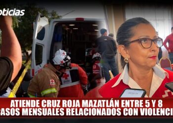 Atiende Cruz Roja Mazatlán entre 5 y 8 casos mensuales relacionados con violencia