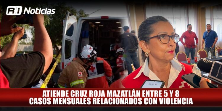 Atiende Cruz Roja Mazatlán entre 5 y 8 casos mensuales relacionados con violencia