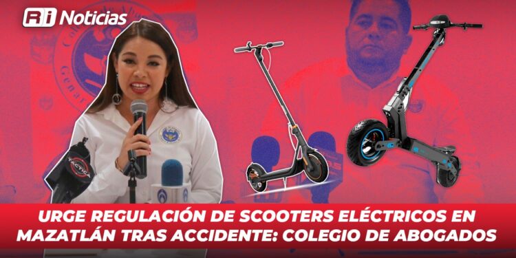 Urge regulación de scooters eléctricos en Mazatlán tras accidente: Colegio de Abogados