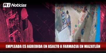 Empleada es agredida en asalto a farmacia en Mazatlán