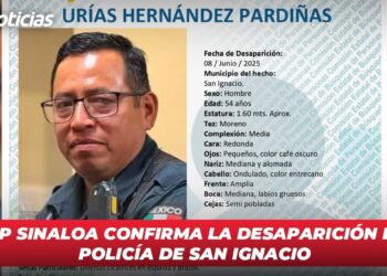SSP Sinaloa confirma la desaparición de policía de San Ignacio