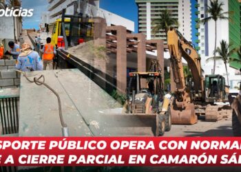 Transporte público opera con normalidad pese a cierre parcial en Camarón Sábalo