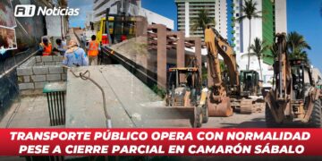 Transporte público opera con normalidad pese a cierre parcial en Camarón Sábalo