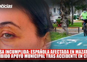 Promesa Incumplida: española afectada en Mazatlán no ha recibido apoyo municipal tras accidente en ciclovía