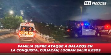 Familia sufre ataque a balazos en La Conquista, Culiacán; logran salir ilesos