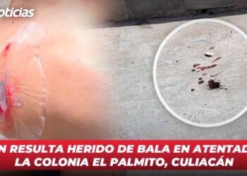 Joven resulta herido de bala en atentado en la colonia El Palmito, Culiacán