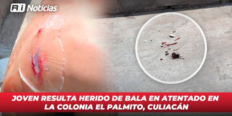 Joven resulta herido de bala en atentado en la colonia El Palmito, Culiacán