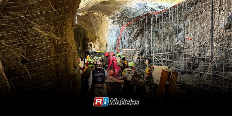 Mantienen operativos en mina Santa Fe tras rescate de dos trabajadores